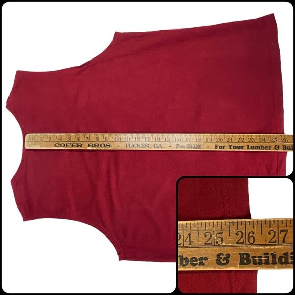 Vintage Country Wear Lonnie G. Star Red 2 Piece Maxi Dress & Vest Set Size Large - Picture 8 of 14